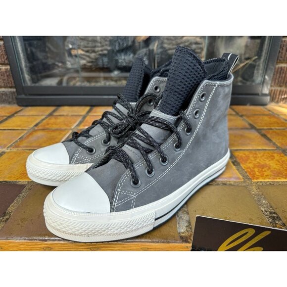 Women’s 8 Converse Chuck Taylor All Star Leather Waterproof Boots 166608c - Picture 4 of 9